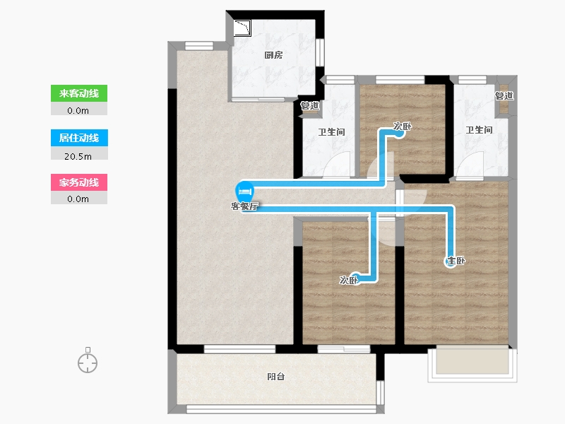 河南省-郑州市-富田城・九鼎华府-84.00-户型库-动静线