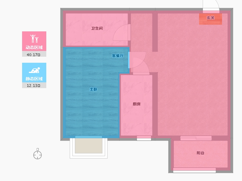 河北省-石家庄市-润江正定壹�院-46.48-户型库-动静分区