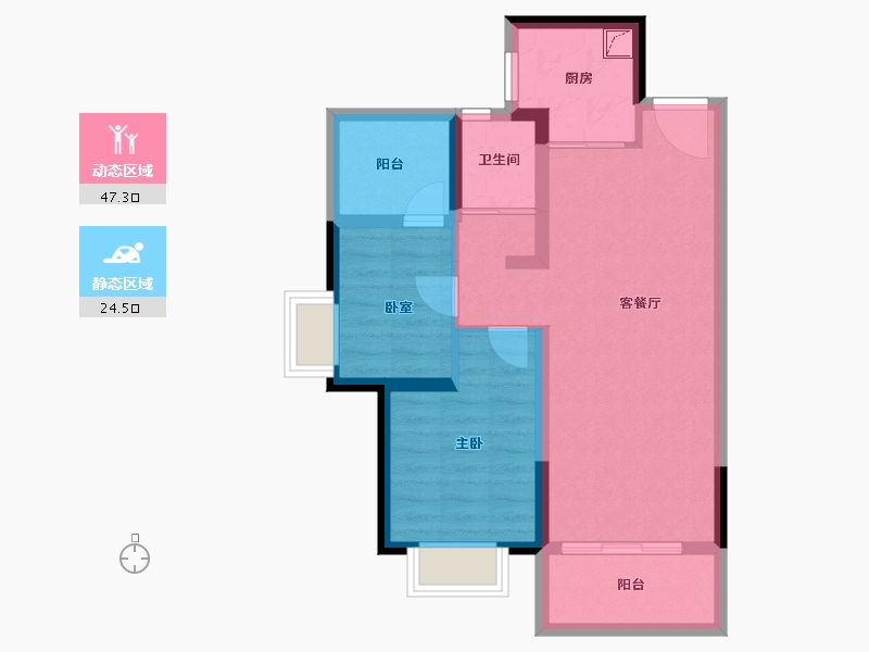 广西壮族自治区-北海市-碧桂园・海上时光-63.29-户型库-动静分区