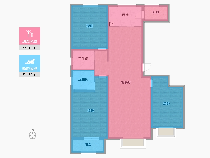 河北省-石家庄市-朗诗・未来街区-101.42-户型库-动静分区