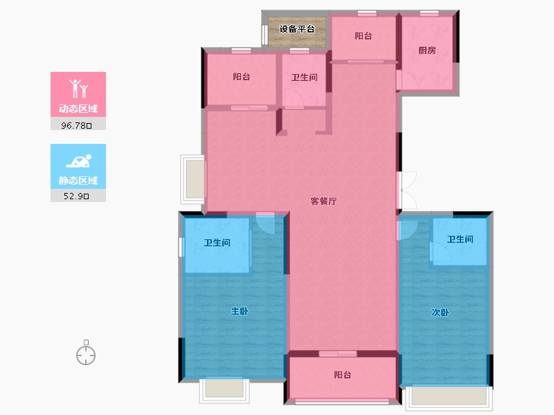 浙江省-杭州市-远洋西溪公馆-138.06-户型库-动静分区