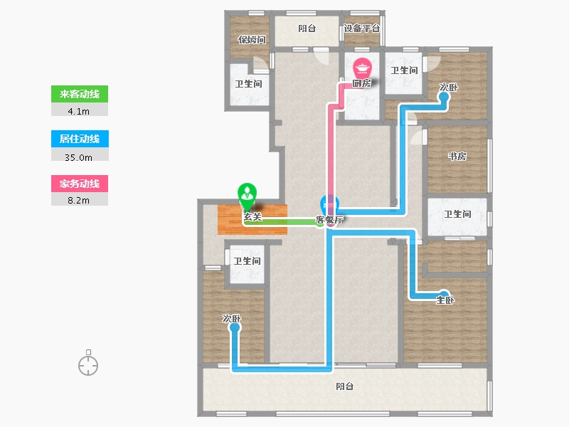 河北省-石家庄市-润江府-223.95-户型库-动静线