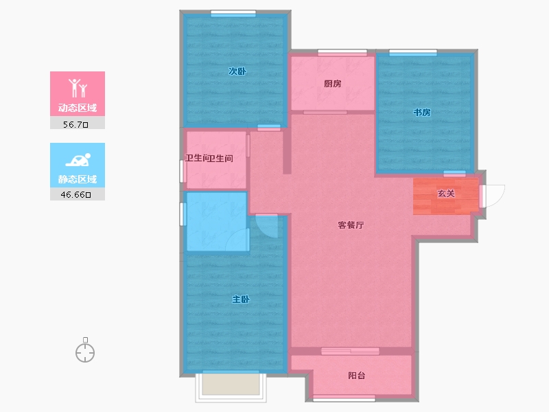 河北省-石家庄市-亨伦正顺府-92.80-户型库-动静分区