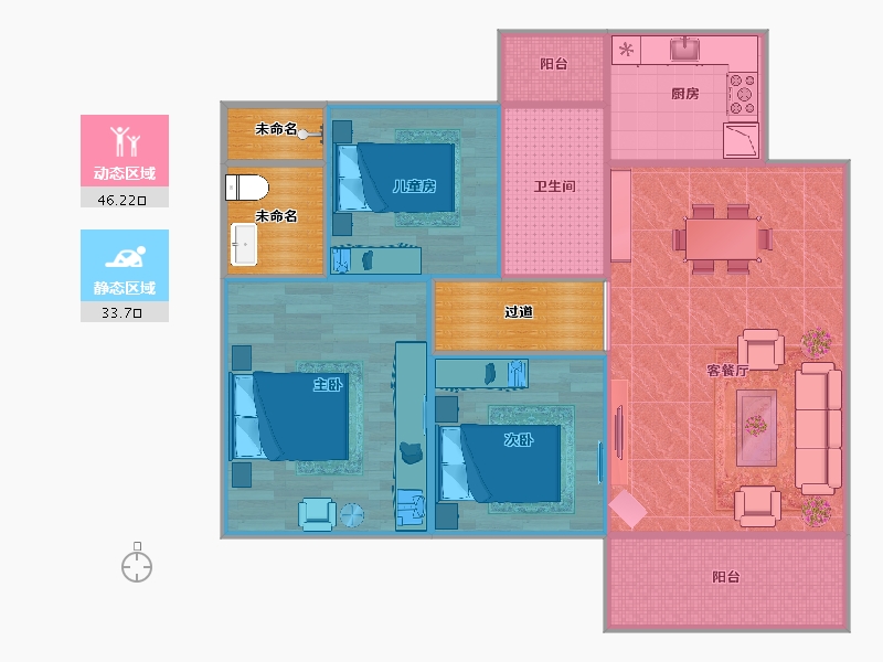 广东省-东莞市-123-81.69-户型库-动静分区