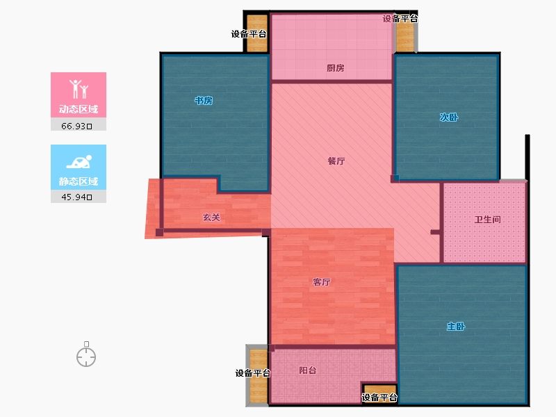 浙江省-嘉兴市-平湖开源悦都118-108.22-户型库-动静分区