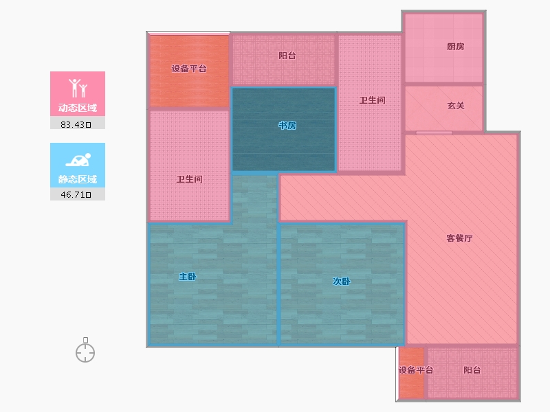 浙江省-嘉兴市-上城春天里130平方-120.75-户型库-动静分区