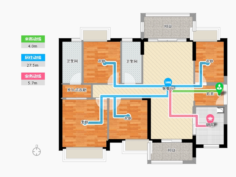 广东省-珠海市-时代倾城-96.97-户型库-动静线