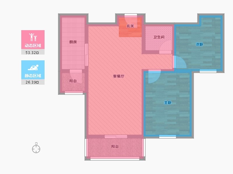 河北省-廊坊市-东方美庭-68.70-户型库-动静分区