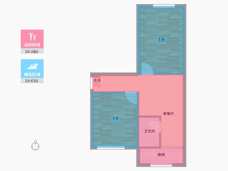 天津-天津市-晓园新村-49.41-户型库-动静分区