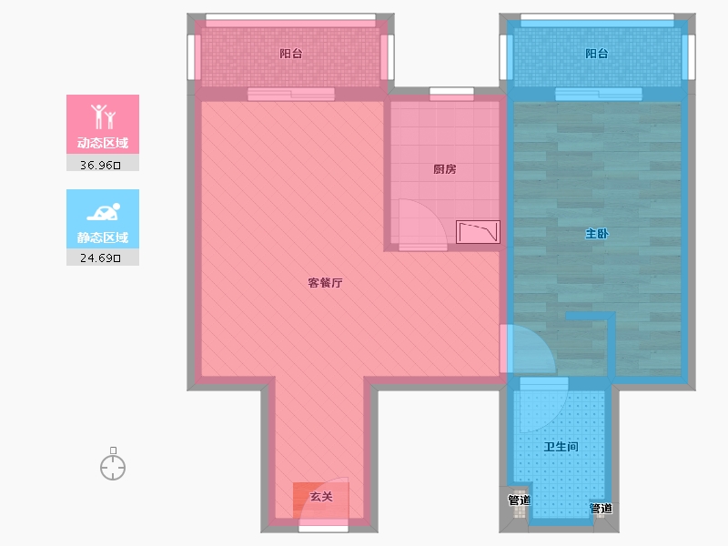 北京-北京市-交东小区-53.04-户型库-动静分区