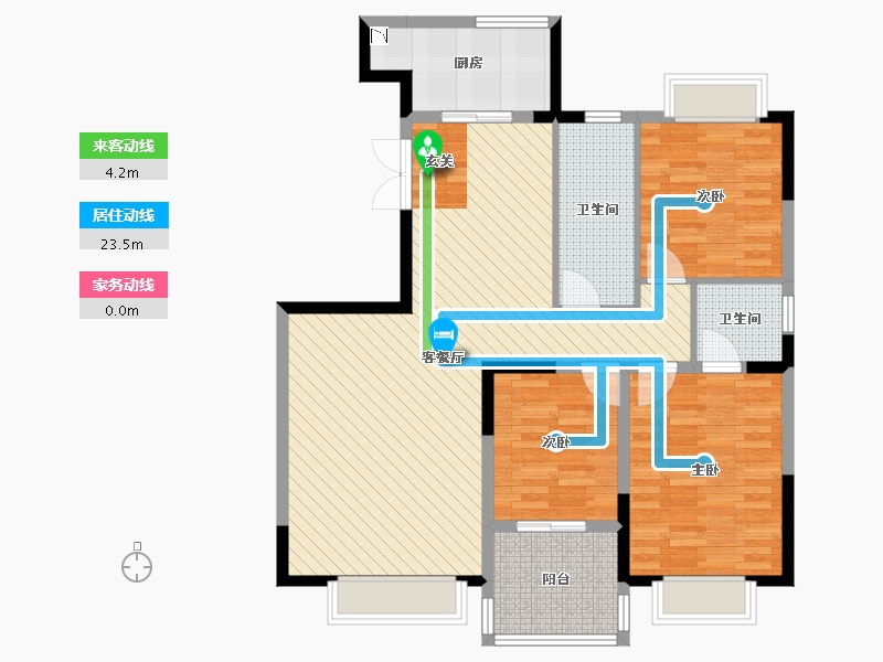 湖南省-衡阳市-三和澜湾-100.81-户型库-动静线