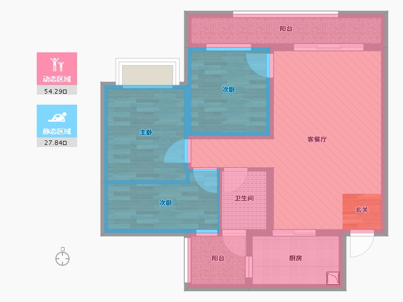 四川省-遂宁市-锦尚居-70.49-户型库-动静分区