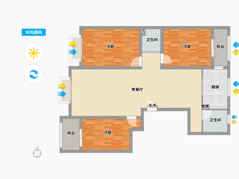 河北省-保定市-徐水尚城北苑-108.00-户型库-采光通风