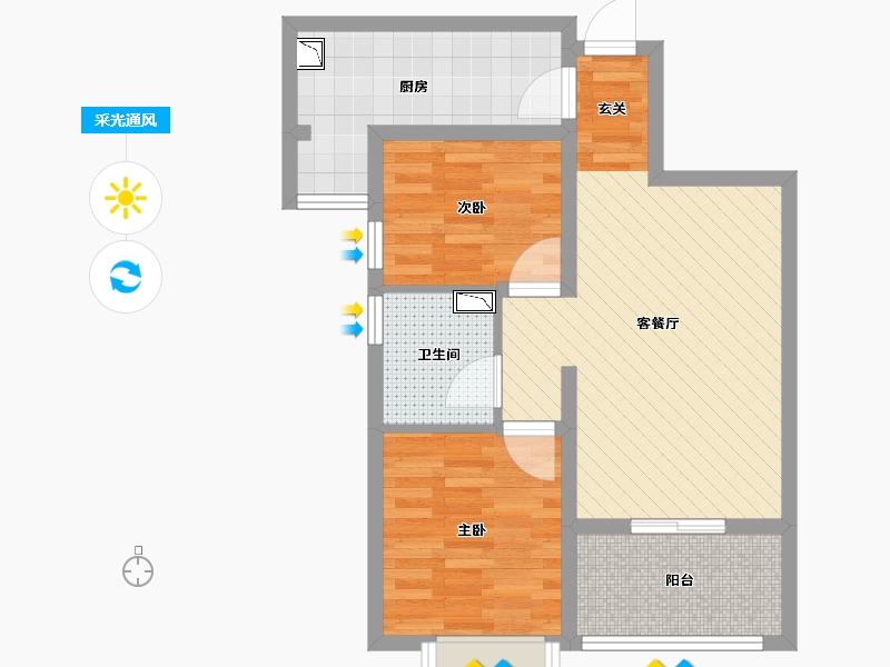 陕西省-西安市-御锦城7期九珑湾(建设中)-58.09-户型库-采光通风