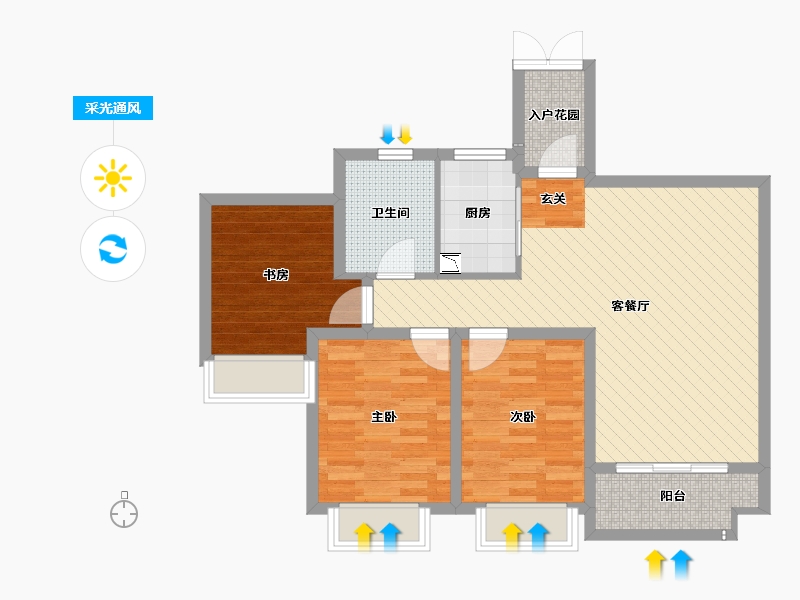 福建省-福州市-罗源湾滨海新城-78.81-户型库-采光通风