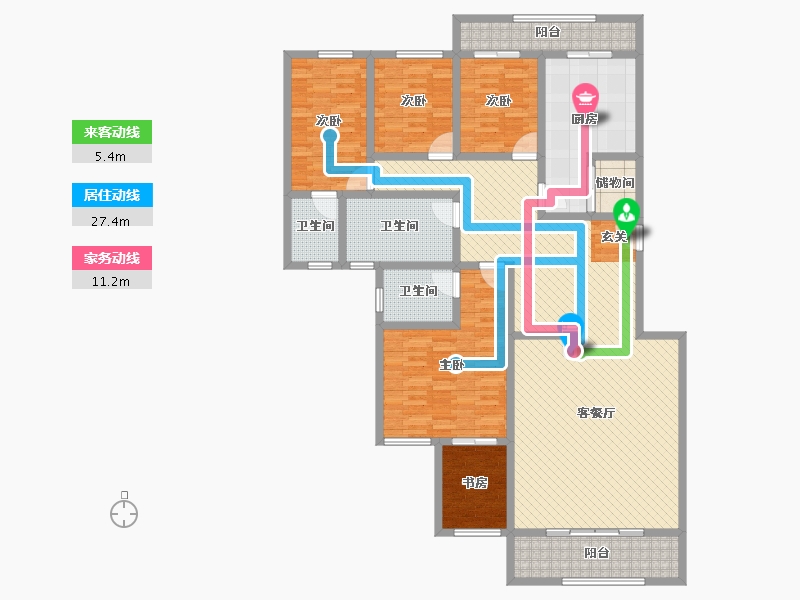 河南省-郑州市-东明花园-161.18-户型库-动静线