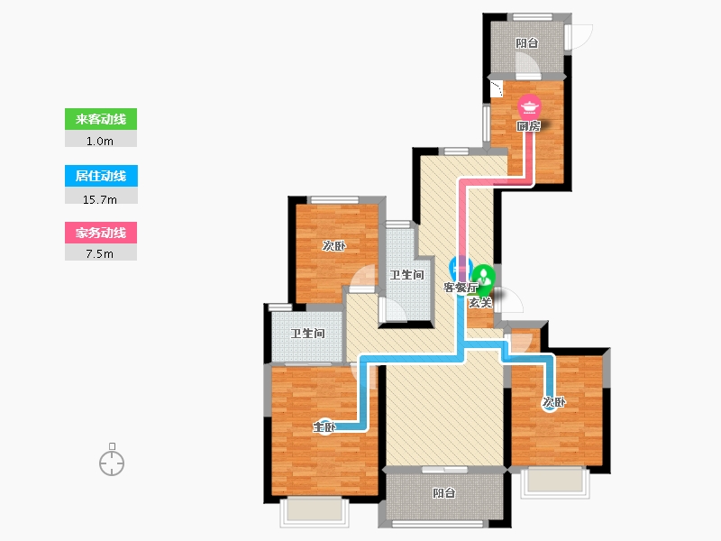 浙江省-嘉兴市-桐乡吾悦-97.34-户型库-动静线