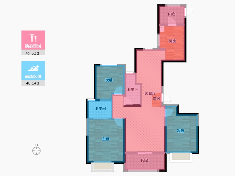 浙江省-嘉兴市-桐乡吾悦-97.34-户型库-动静分区