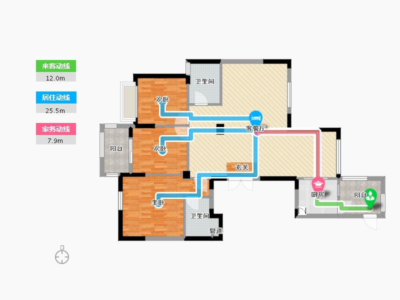 浙江省-杭州市-世博-108.00-户型库-动静线