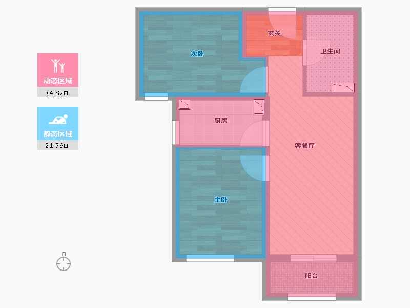 北京-北京市-北京城建上悦居-48.50-户型库-动静分区