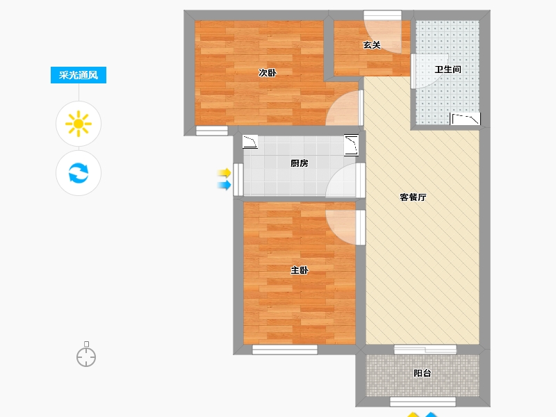 北京-北京市-北京城建上悦居-48.50-户型库-采光通风