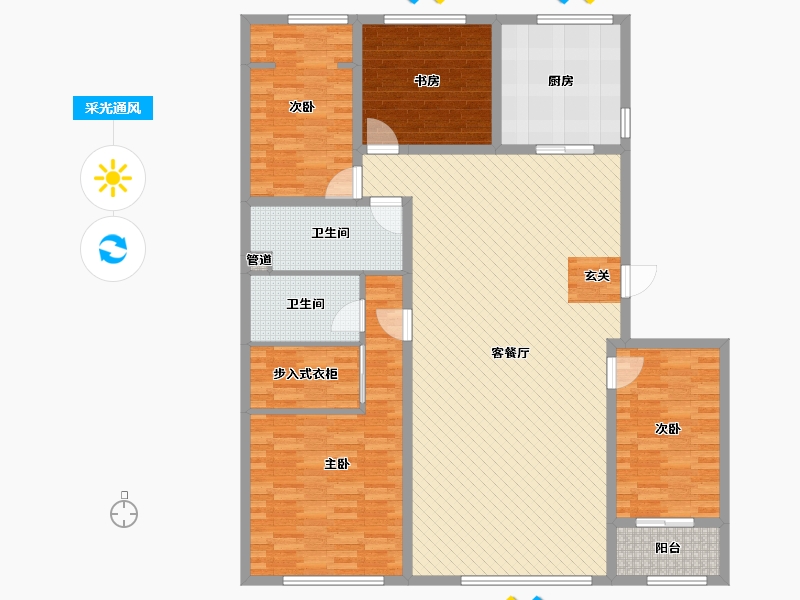 山东省-青岛市-乐水居-152.00-户型库-采光通风