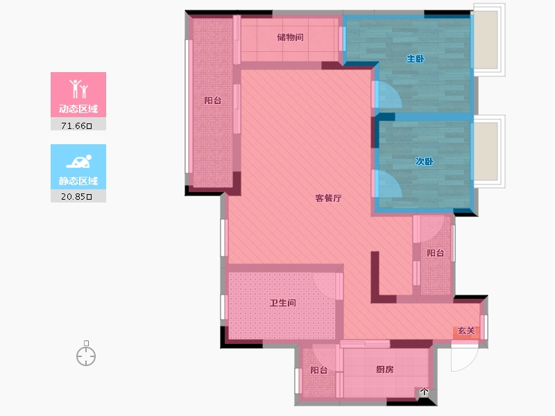 四川省-宜宾市-临港中央-78.31-户型库-动静分区