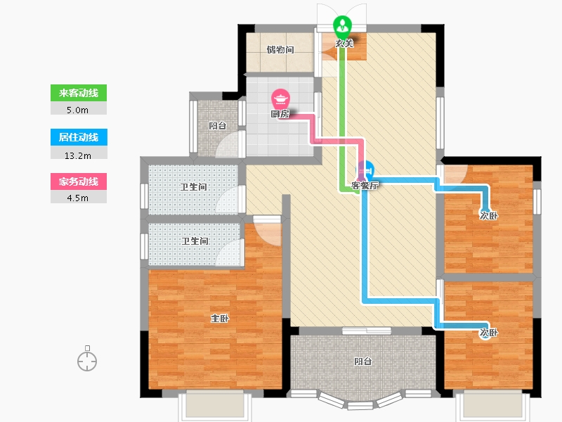 江西省-九江市-金色阳光小区-101.50-户型库-动静线