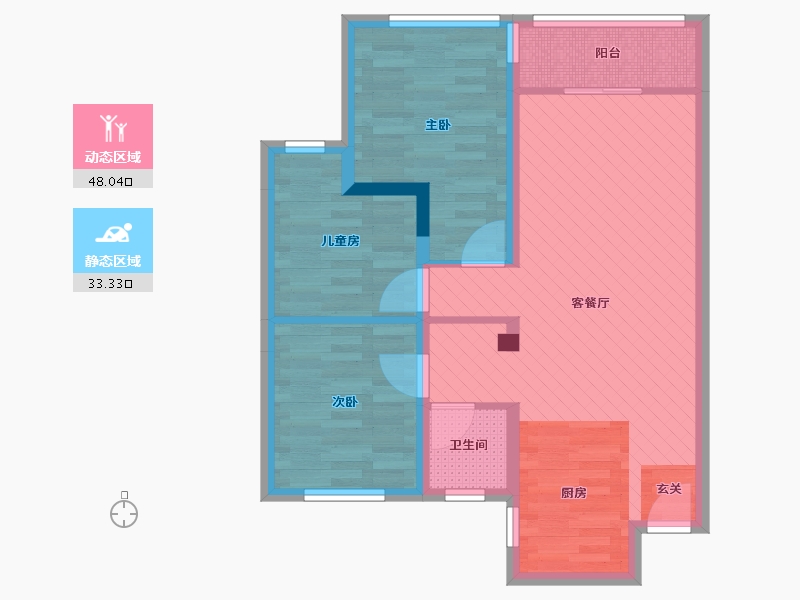 浙江省-丽水市-文晖名苑-71.76-户型库-动静分区