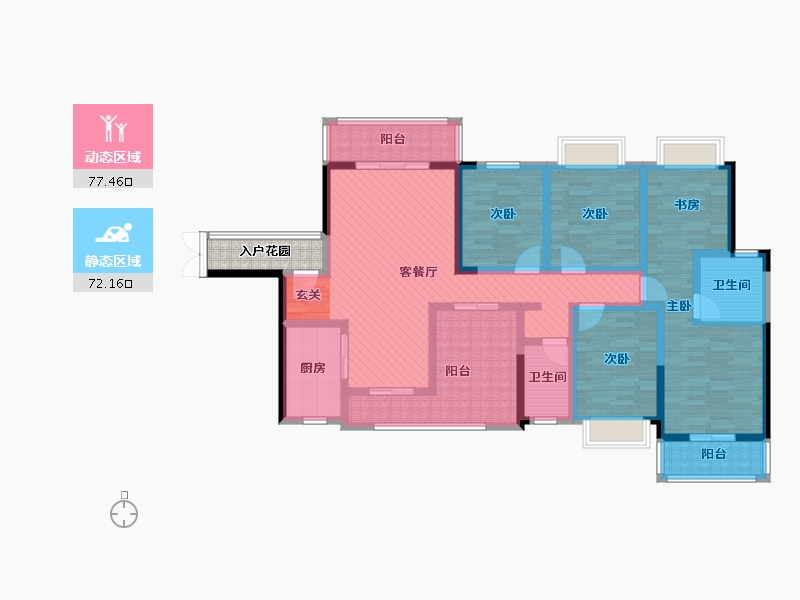 广西壮族自治区-钦州市-嘉华阆苑-132.49-户型库-动静分区