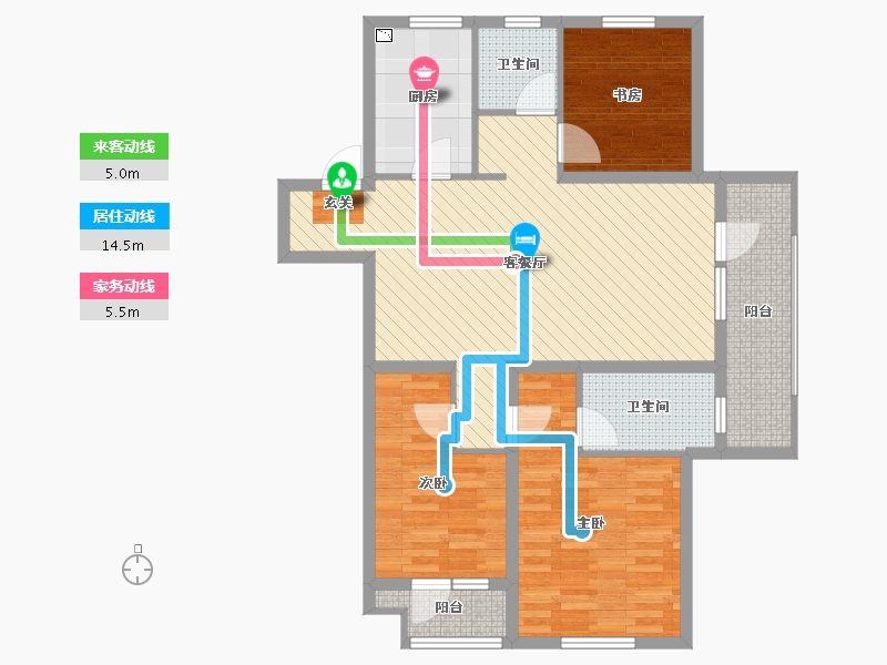 山东省-青岛市-新城玺樾-97.50-户型库-动静线