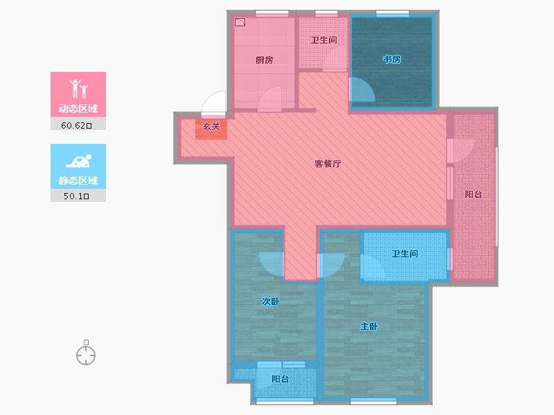 山东省-青岛市-新城玺樾-97.50-户型库-动静分区