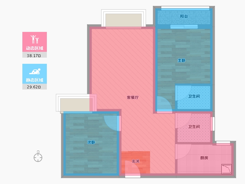 海南省-海口市-四季康城-58.56-户型库-动静分区