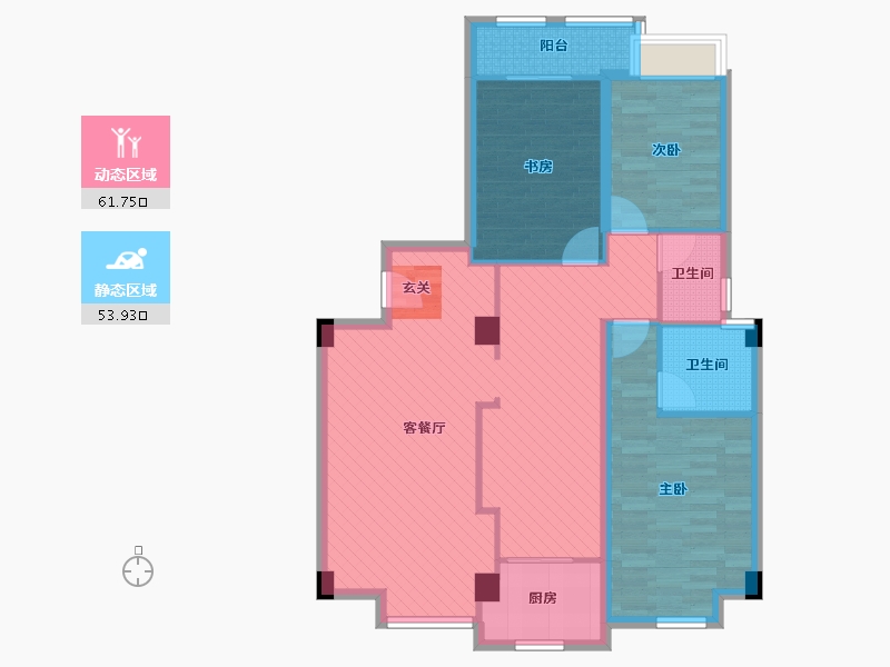 福建省-莆田市-鲤中小区-103.54-户型库-动静分区