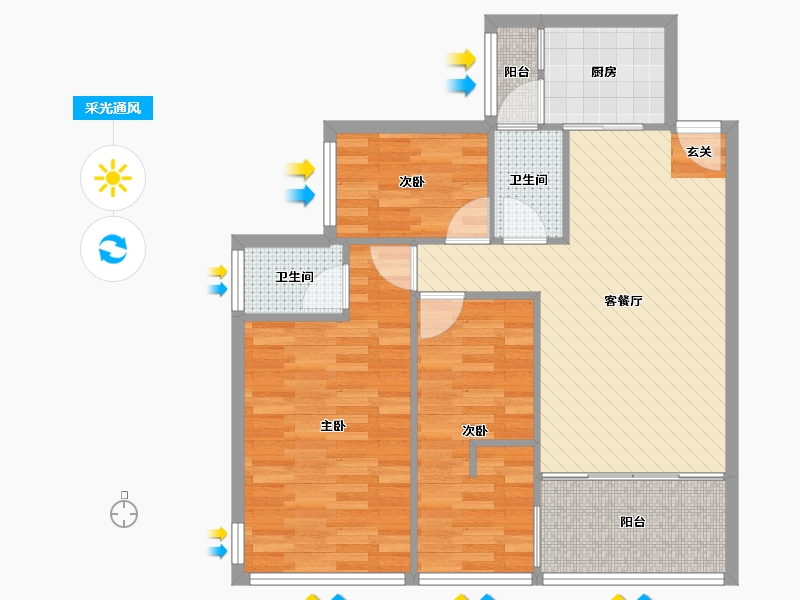 广东省-深圳市-中海大山地-77.56-户型库-采光通风