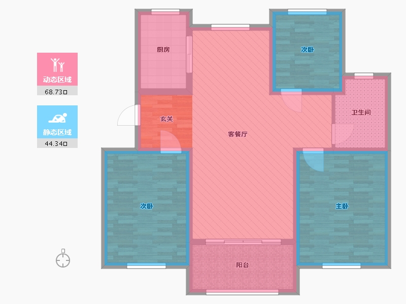 山东省-济宁市-三里庄社区-100.00-户型库-动静分区