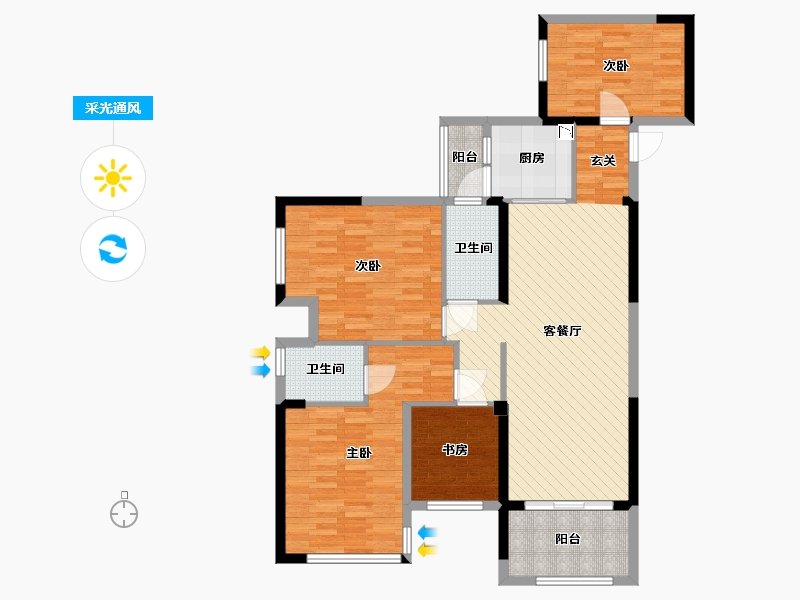 广西壮族自治区-南宁市-正恒国际-109.31-户型库-采光通风