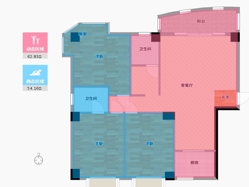 福建省-厦门市-嘉盛豪园-106.42-户型库-动静分区