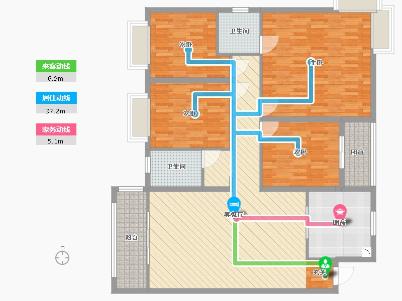 海南省-海口市-工商学院-130.56-户型库-动静线