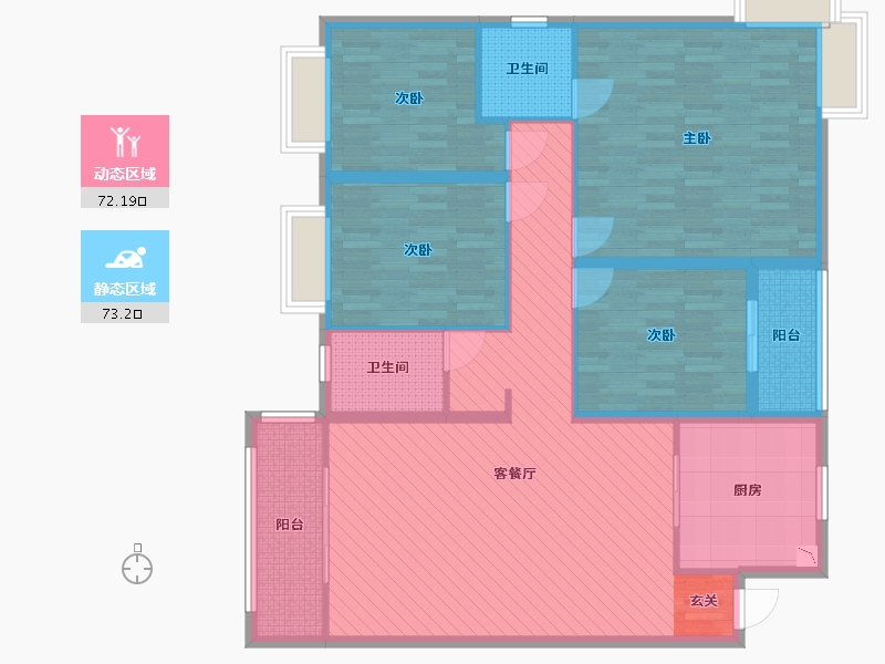 海南省-海口市-工商学院-130.56-户型库-动静分区