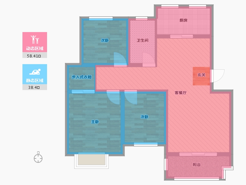 江苏省-徐州市-睢宁泰和丽景＋-84.00-户型库-动静分区