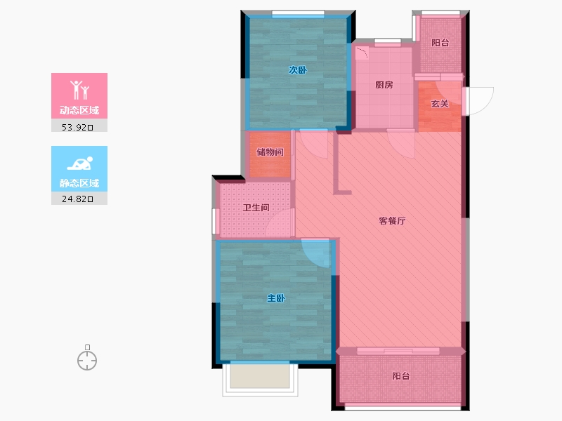 安徽省-芜湖市-信德悦城-69.00-户型库-动静分区