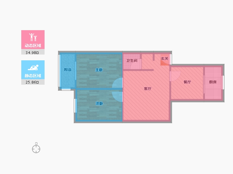 陕西省-西安市-明珠花园-53.75-户型库-动静分区