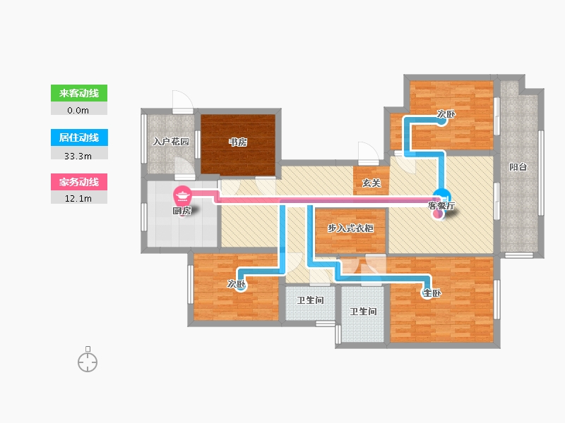 浙江省-绍兴市-祥生群贤府和园-117.83-户型库-动静线