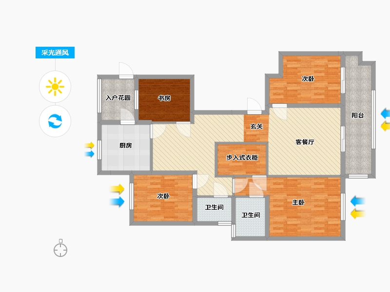 浙江省-绍兴市-祥生群贤府和园-117.83-户型库-采光通风