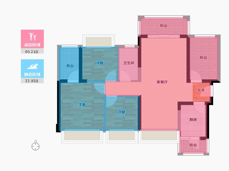 广西壮族自治区-柳州市-龙光玖珑府-81.22-户型库-动静分区