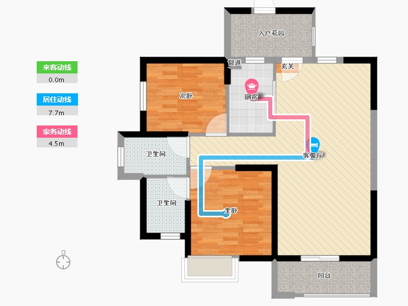 福建省-厦门市-绿苑新城三期-76.79-户型库-动静线