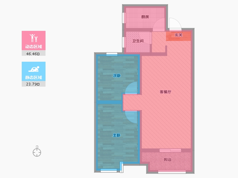 山东省-德州市-巴塞小镇-60.87-户型库-动静分区