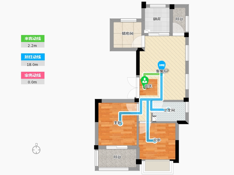 江苏省-南通市-翰林府-48.67-户型库-动静线