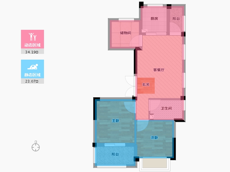 江苏省-南通市-翰林府-48.67-户型库-动静分区